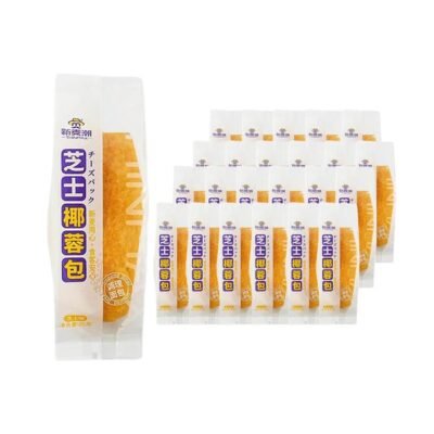 Xinmaichao Cheese Coconut Buns 85g x 24 - Box of Individually Wrapped Sweet Bread Rolls