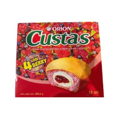Orion Custas Mixed Berry Cheese Custard Cakes 12 Packs 282.6g