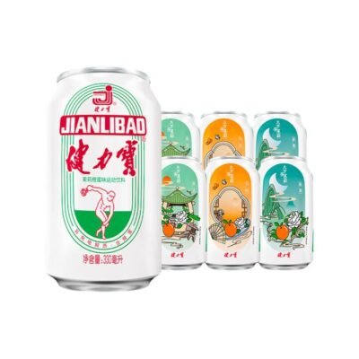 Jianlibao Oriental Jasmine Orange Honey Soft Drink 330ml x 6 Cans