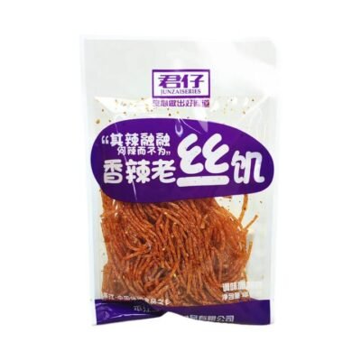Junzai Spicy Wheat Strips Snack 109g - Chinese Mala Gluten Strips