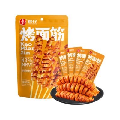 Junzai Grilled Wheat Gluten Skewers – BBQ Flavour 100g - Chinese Street-Style Snack