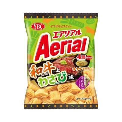 YBC Aerial Wagyu & Wasabi Corn Snacks 65g - Japanese Wagyu Beef & Wasabi Corn Chips