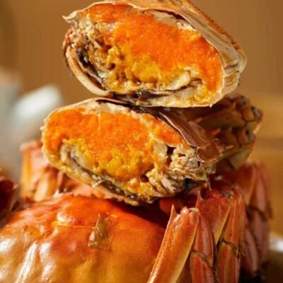 Jialisen Frozen Huadiao Drunken Cooked Roe Female Crabs Gift Box 1kg (4 Crabs)