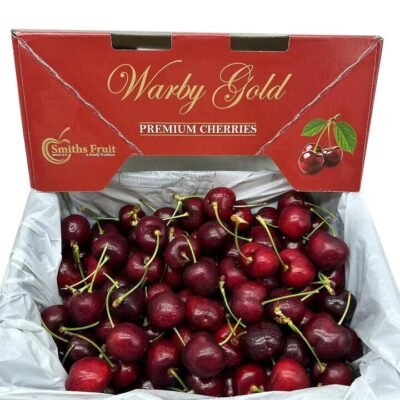 Smiths Fruit Warby Gold Sweet Georgia Cherries 30–32mm Gift Box – 2kg Gourmet Grocer Smiths Fruit Warby Gold Sweet Georgia Cherries 30–32mm Gift Box – 2kg