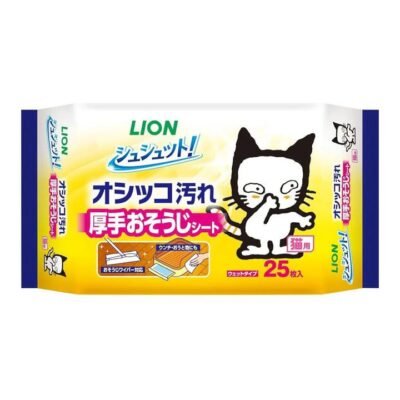 Lion Cat Litter & Toilet Disinfectant Cleaning Wipes - 25 Sheets