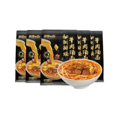 You Ni Yi Mian Signature Braised Beef Soup Noodles 420g x 5 Pack - Chinese Instant Beef Noodle Soup