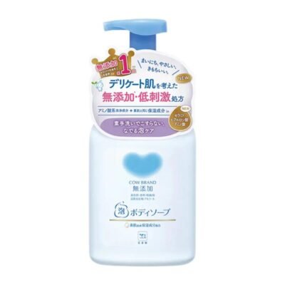 Cow Brand Additive-Free Foaming Body Wash 550ml - Gentle Body Soap for Sensitive Skin