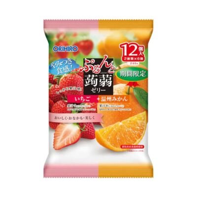 Orihiro Strawberry & Mandarin Konjac Jelly 240g – Japanese Fruit Konnyaku Jelly Snack Gourmet Grocer Orihiro Strawberry & Mandarin Konjac Jelly 240g - Japanese Fruit Konnyaku Jelly Snack