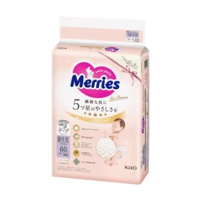 Kao Merries First Premium Newborn Nappies NB (Up to 5kg) – 60 Pieces Gourmet Grocer Kao Merries First Premium Newborn Nappies NB (Up to 5kg) - 60 Pieces