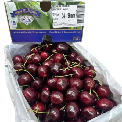 Wandin Valley Farms Tasmanian Lapin Cherries Gift Box 2kg – 34–36mm