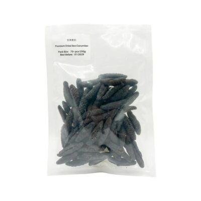 Premium Dried Sea Cucumber 70+ Pieces 250g - Black Spiky Variety for Soup & Stews
