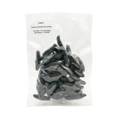 Premium Dried Black Sea Cucumber 40+ Pieces / 250g