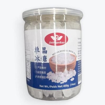 JinYuanBao Monocrystal White Rock Sugar Crystals Jar 400g