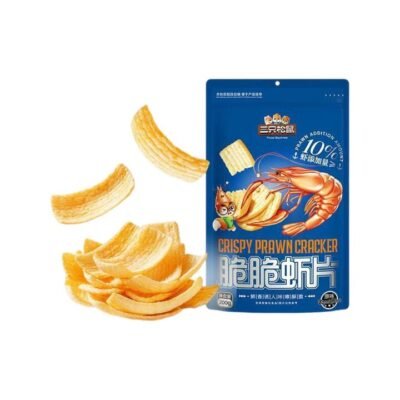 Three Squirrels Crispy Prawn Crackers Original Flavour 200g