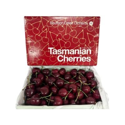 Bourbon Creek Orchards Tasmanian Lapin Cherries Gift Box 32mm+ 2kg Gourmet Grocer Bourbon Creek Orchards Tasmanian Lapin Cherries Gift Box 32mm+ 2kg