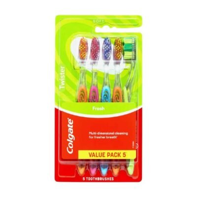 Colgate Twister Fresh Soft Toothbrushes – Pack of 5