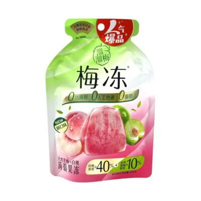 Liuliu Mei Plum Konjac Jelly – Green Plum & White Peach 100g – Chewy Fruit Konjac Jelly Snack Gourmet Grocer Liuliu Mei Plum Konjac Jelly – Green Plum & White Peach 100g - Chewy Fruit Konjac Jelly Snack