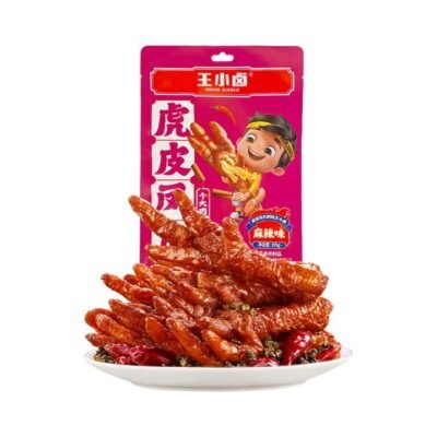 Wang Xiaolu Spicy Tiger Skin Chicken Feet 105g – Mala Chicken Feet Snack Gourmet Grocer Wang Xiaolu Spicy Tiger Skin Chicken Feet 105g - Mala Chicken Feet Snack