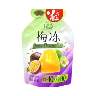 Liuliu Mei Meidong Green Plum & Passionfruit Konjac Jelly 100g Gourmet Grocer Liuliu Mei Meidong Green Plum & Passionfruit Konjac Jelly 100g