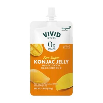 Vivid Kitchen Zero Sugar Konjac Jelly Mango Flavour 150g – Low Calorie Drinkable Konjac Jelly Pouch Gourmet Grocer Vivid Kitchen Zero Sugar Konjac Jelly Mango Flavour 150g - Low Calorie Drinkable Konjac Jelly Pouch