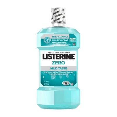 Listerine Zero Alcohol Mouthwash Mild Taste 750mL