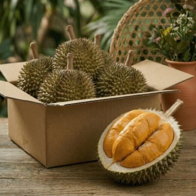 BT Black Thorn Durian Carton – 5 Whole Durians, 10kg Gourmet Grocer BT Black Thorn Durian Carton – 5 Whole Durians, 10kg