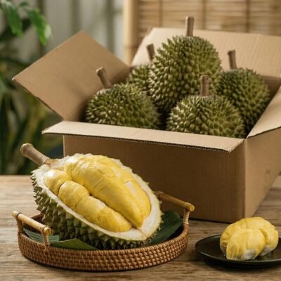 Musang King Durian Carton – 5 Whole Durians, 10kg Gourmet Grocer Musang King Durian Carton – 5 Whole Durians, 10kg