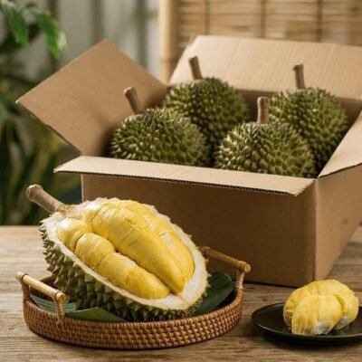 Musang King Durian Carton – 4 Whole Durians, 10kg Gourmet Grocer Musang King Durian Carton – 4 Whole Durians, 10kg