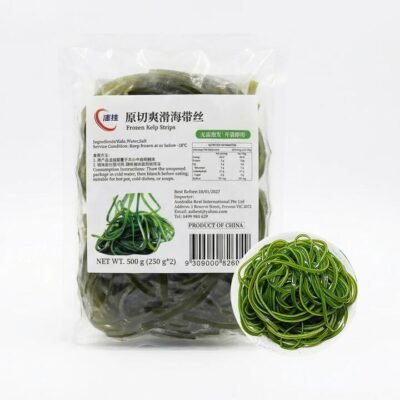 Aojia Frozen Kelp Strips 500g - Pre-Cut Seaweed for Salads, Soups & Hot Pot