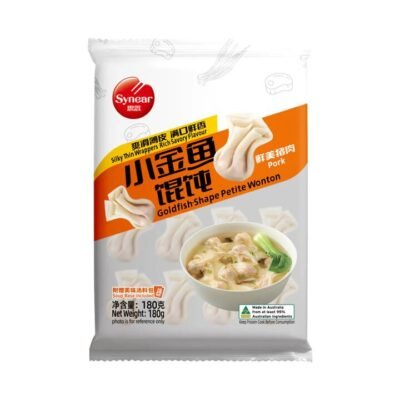 Synear Frozen Goldfish-Shape Pork Petite Wontons 180g Gourmet Grocer Synear Frozen Goldfish-Shape Pork Petite Wontons 180g