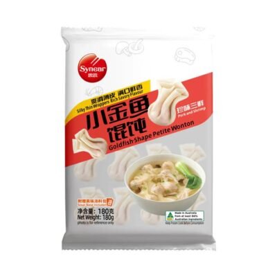 Synear Goldfish-Shape Petite Wontons Pork & Shrimp 180g Gourmet Grocer Synear Goldfish-Shape Petite Wontons Pork & Shrimp 180g