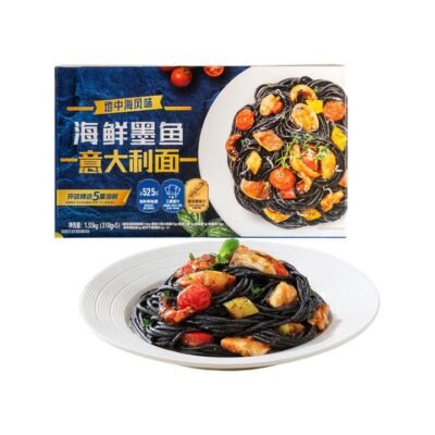 Baolike Mediterranean Seafood Squid Ink Spaghetti – 5 Serves, 1.55kg