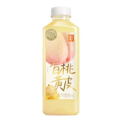 Guozi Shule White Peach & Wampee Drink 900mL - White Peach Huangpi Fruit Juice