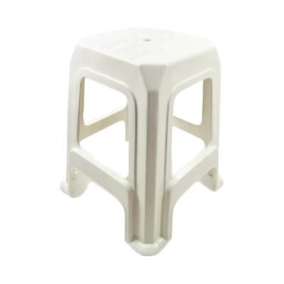 Turtle White High Plastic Stool