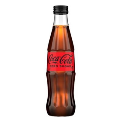 Coca-Cola Zero Sugar Glass Bottle 330ml - Coke No Sugar