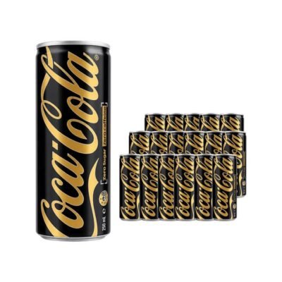 Coca-Cola Zero Sugar Zero Caffeine 007 Limited Edition Black & Gold 250ml Cans (Case of 24)