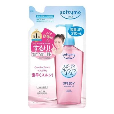 Softymo Speedy Cleansing Oil Refill 210ml - Makeup Remover for Wet or Dry Use