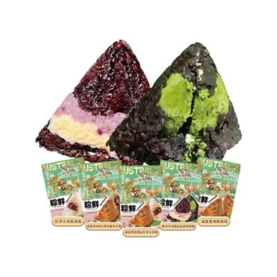 Xiaolu Zhitian Purple Rice Taro & Matcha Cheesecake Zongzi – 2 Pieces Gourmet Grocer Xiaolu Zhitian Purple Rice Taro & Matcha Cheesecake Zongzi – 2 Pieces